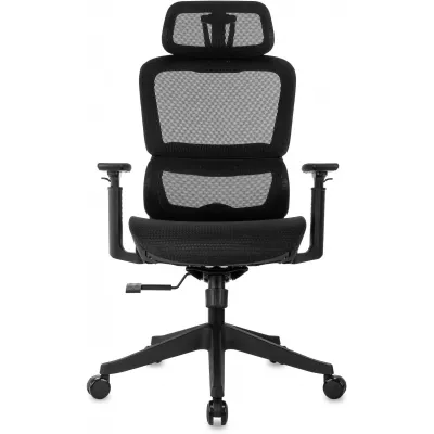 Кресло эргономичное Бюрократ 831 черный сетка с подголов. крестов. пластик