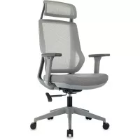 Кресло эргономичное Бюрократ MC-G411N-H серый сетка/ткань с подголов. крестов. пластик пластик серый