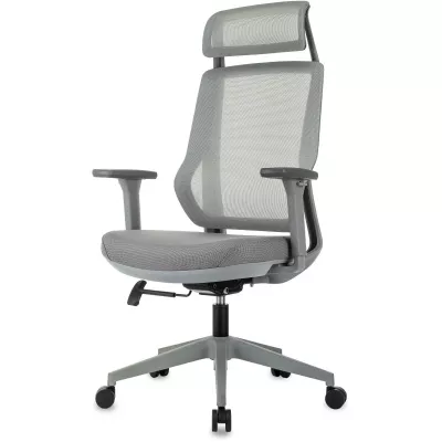 Кресло эргономичное Бюрократ MC-G411N-H серый сетка/ткань с подголов. крестов. пластик пластик серый