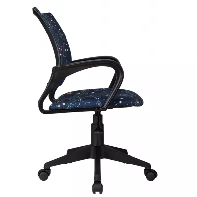 Кресло детское Бюрократ Burokids 1 темно-синий зодиак крестов. пластик пластик черный