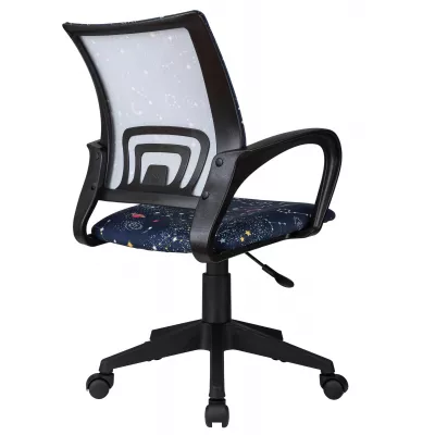 Кресло детское Бюрократ Burokids 1 темно-синий зодиак крестов. пластик пластик черный