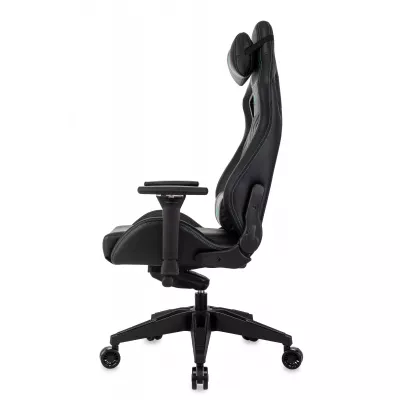 Кресло игровое Knight Titgame черный экокожа с подголов. крестов. пластик