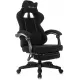 Кресло игровое Knight Lord/F черный экомех крестов. пластик подст.для ног