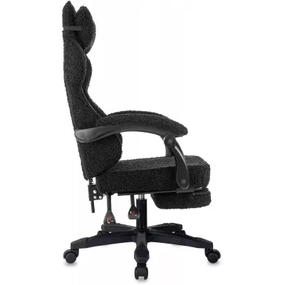 Кресло игровое Knight Lord/F черный экомех крестов. пластик подст.для ног