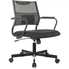 Кресло Бюрократ CH Balance-Low черный Elastic-102 TW-11 сетка/ткань низк.спин. крестов. металл черный