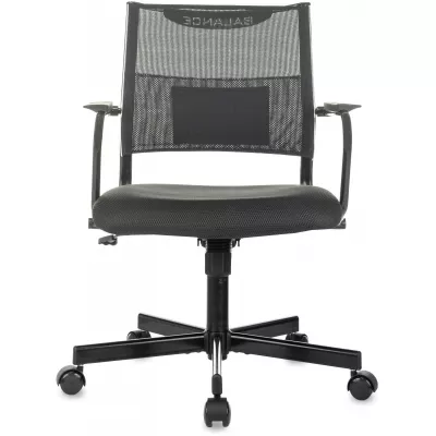 Кресло Бюрократ CH Balance-Low черный Elastic-102 TW-11 сетка/ткань низк.спин. крестов. металл черный