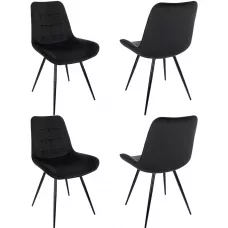 Стул для дома Бюрократ CH-K2_4 комплект 4шт черный Holland 75 металл черный на ножках (CH-K2_1/HL75_4)