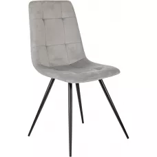 Стул для дома Бюрократ CH-K1 св.серый Holland 09 металл черный на ножках (CH-K1_1/HL09)