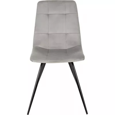 Стул для дома Бюрократ CH-K1 св.серый Holland 09 металл черный на ножках (CH-K1_1/HL09)