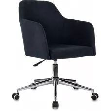 Кресло Бюрократ CH-395SL черный Alfa Black крестов. металл хром