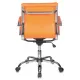 Кресло руководителя Бюрократ CH-993-Low оранжевый экокожа низк.спин. крестов. металл хром