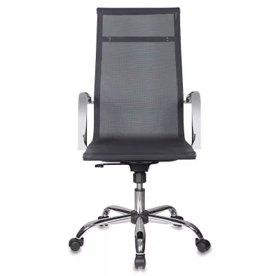 Кресло руководителя Бюрократ CH-993 черный M01 сетка крестов. металл хром