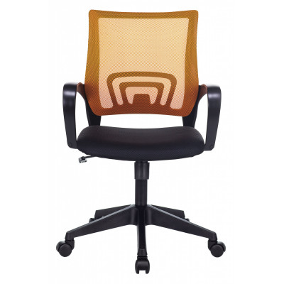 Кресло Бюрократ CH-695N оранжевый TW-38-3 сиденье черный TW-11 сетка/ткань крестов. пластик