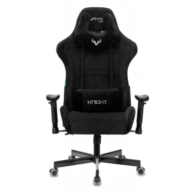 Кресло игровое Zombie VIKING KNIGHT Fabric черный Light-20 с подголов. крестов. металл