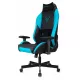 Кресло игровое Knight Neon черный/голубой соты экокожа с подголов. крестов. металл