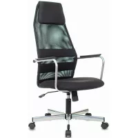 Кресло Бюрократ KB-5M черный TW-01 3C11 сетка/ткань с подголов. крестов. металл серебристый