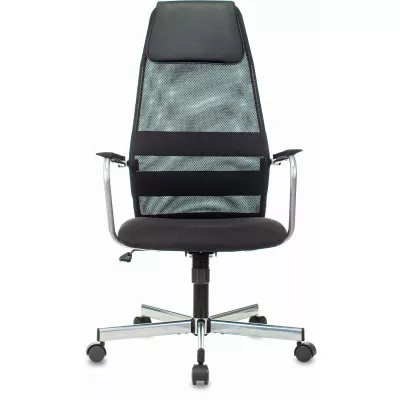 Кресло Бюрократ KB-5M черный TW-01 3C11 сетка/ткань с подголов. крестов. металл серебристый