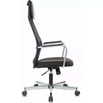 Кресло Бюрократ KB-5M черный TW-01 3C11 сетка/ткань с подголов. крестов. металл серебристый