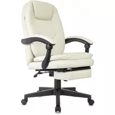 Кресло руководителя Бюрократ CH-868N-BF слоновая кость экокожа крестов. пластик подст.для ног