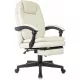 Кресло руководителя Бюрократ CH-868N-BF слоновая кость экокожа крестов. пластик подст.для ног