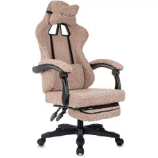 Кресло игровое Knight Lord/F коралловый экомех крестов. пластик подст.для ног