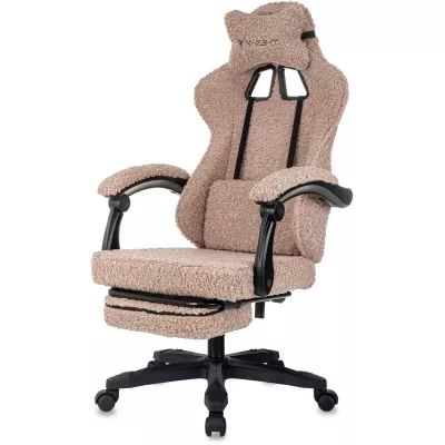 Кресло игровое Knight Lord/F коралловый экомех крестов. пластик подст.для ног