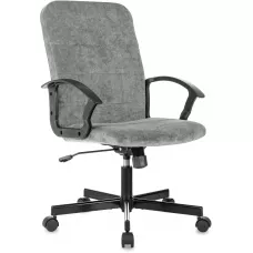 Кресло Бюрократ Triest Fabric серый Light-19 крестов. металл черный