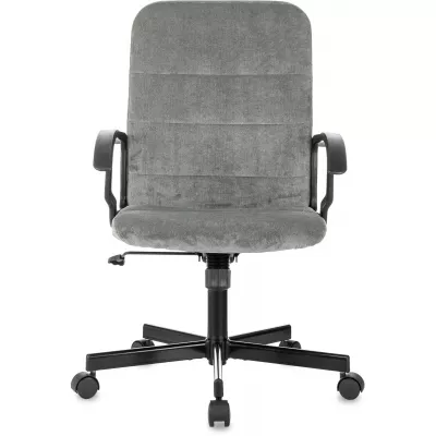 Кресло Бюрократ Triest Fabric серый Light-19 крестов. металл черный