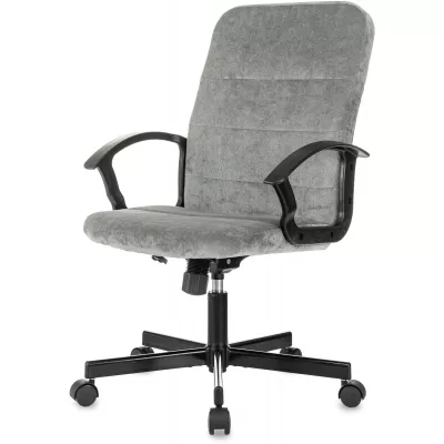 Кресло Бюрократ Triest Fabric серый Light-19 крестов. металл черный