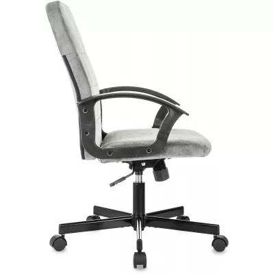 Кресло Бюрократ Triest Fabric серый Light-19 крестов. металл черный