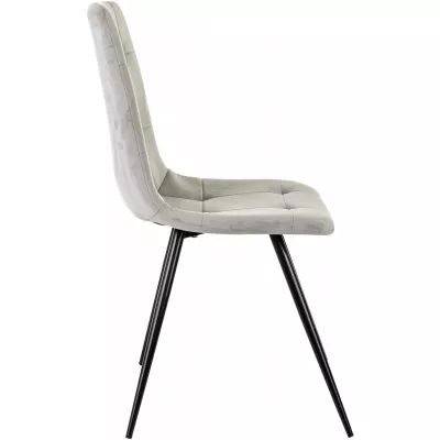 Стул для дома Бюрократ CH-K1_4 комплект 4шт св.серый Holland 09 металл черный на ножках (CH-K1_1/HL09_4)