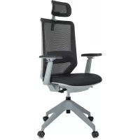 Кресло эргономичное Бюрократ MC-G611NL-H черный Elastic-102 с подголов. крестов.4-луч. пластик пластик серый