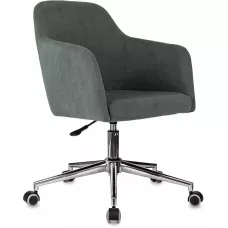 Кресло Бюрократ CH-395SL серый Alfa 44 крестов. металл хром