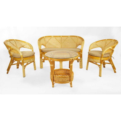 Комплект Пеланги для террасы с диваном и круглым столом