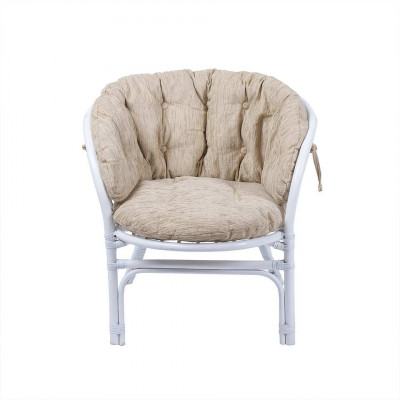 Кресло Багама с полной светлой подушкой