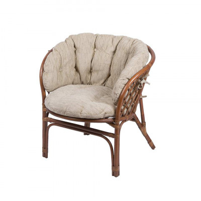 Кресло Багама с полной светлой подушкой