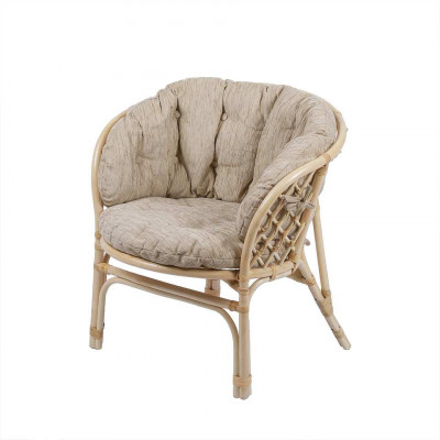 Кресло Багама с полной светлой подушкой