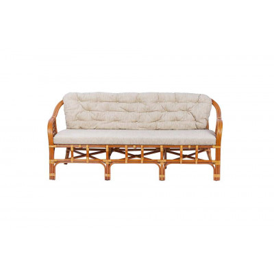 Трехместный диван из ротанга Маркос