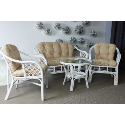 Стол круглый из натурального ротанга Маркос