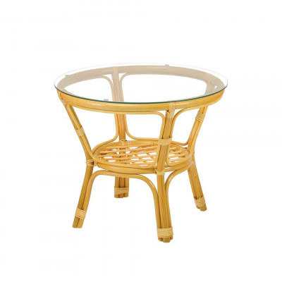 Стол круглый из натурального ротанга Маркос
