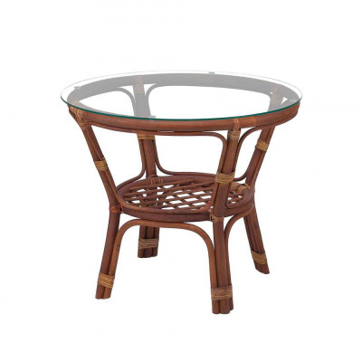 Стол круглый из натурального ротанга Маркос