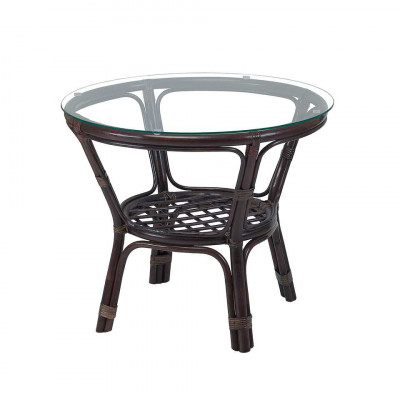 Стол круглый из натурального ротанга Маркос