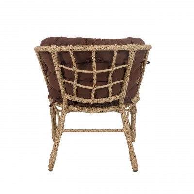 Багама Дуэт с коричневыми подушками (искусственный ротанг)