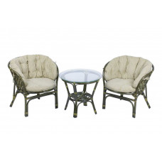 Комплект из ротанга в цвете олива