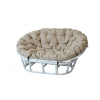 Диван из ротанга Мамасан, подушка светлая