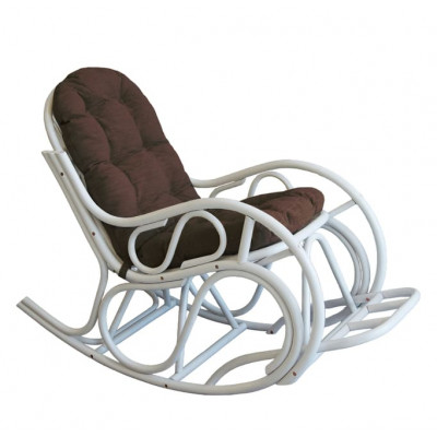 Кресло-качалка из ротанга 05/05, разборное (подушка коричневая)