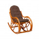 Кресло-качалка из ротанга 05/05, разборное (подушка коричневая)