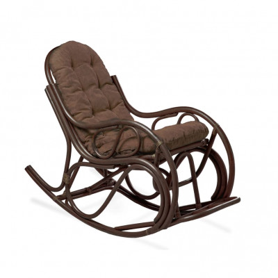 Кресло-качалка из ротанга 05/05, разборное (подушка коричневая)