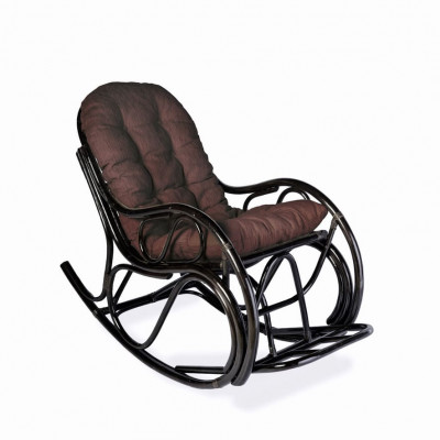 Кресло-качалка из ротанга 05/05, разборное (подушка коричневая)