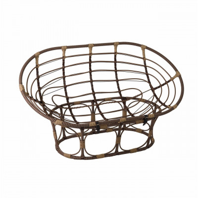 Диван из полиротанга Мамасан с коричневой подушкой